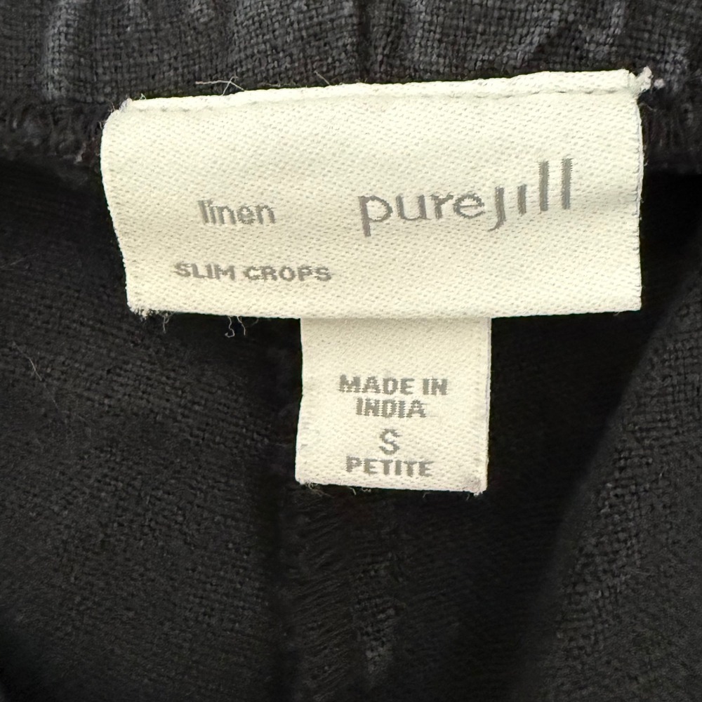 Pure Jill J Jill 100% Linen Slim Crop Pants Womens Small Petite Minimalist - Picture 4 of 11